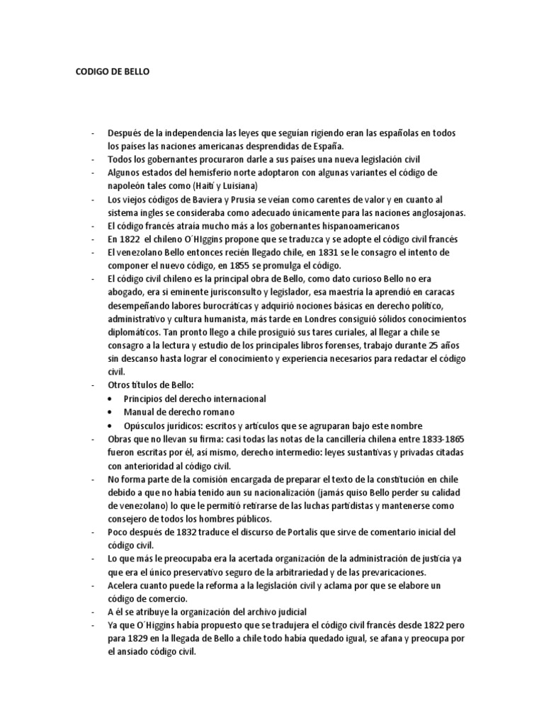 Código Civil de Andrés Bello | PDF | Propiedad | Matrimonio