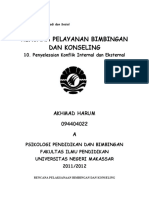 Rencana Pelayanan Bimbingan Dan Konseling: 10. Penyelesaian Konflik Internal Dan Eksternal