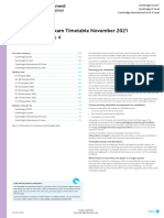 Cambridge Final Exam Timetable November 2021: Administrative Zone 4