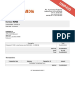 Invoice for web hosting service for SMAN BALUNG