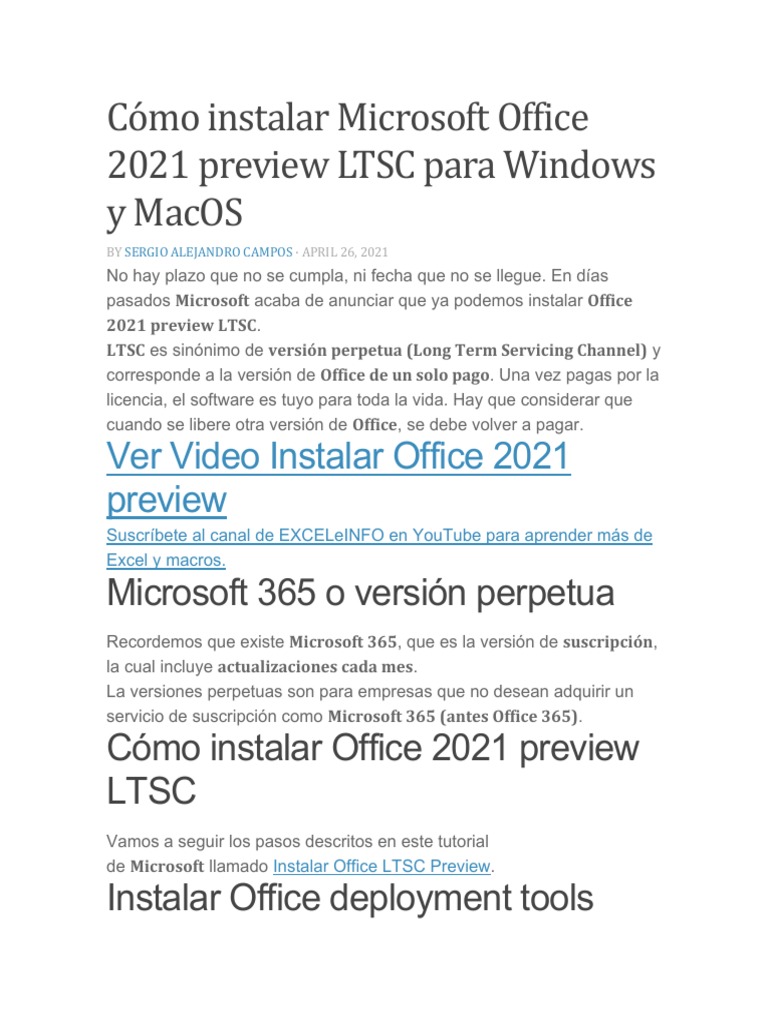 instalar office 2021 ltsc en windows 11