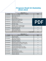 2018-2023 Kurikulum Program Studi S3 Statistika: Kode Mata Kuliah / Inggris SKS Semester 1