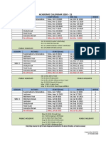 Academic Calendar (2020 - 2021)New