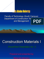 Construction Materials I - Binders Overview
