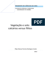 Filipe Covelo - Dissertação de Mestrado Vegetação e Solo - Calcários Versus Filitos