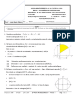 ESCOLA SECUNDÁRIA DE FORTE DA CASA - FICHA DE AVALIAÇÃO DE MATEMÁTICA A