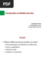 Introduction To Mobile Security: Dominic Chen