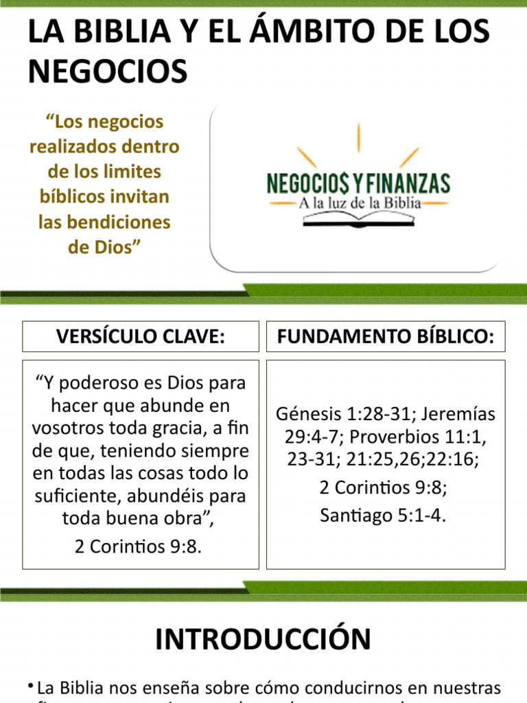 LECCIÓN No. 21 LA BIBLIA Y EL ÁMBITO DE LOS NEGOCIOS | PDF | Libro de  proverbios | Oración