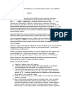 Constitucion de Empresa Individual de Responsabilidad Limitada Con Aporte de Bienes Muebles