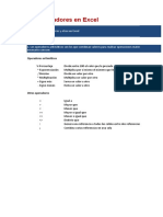 2-Los Operadores en Excel