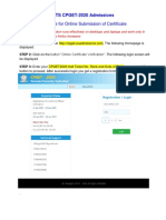 User Guide For Online Submission of Certificate: TS CPGET-2020 Admissions
