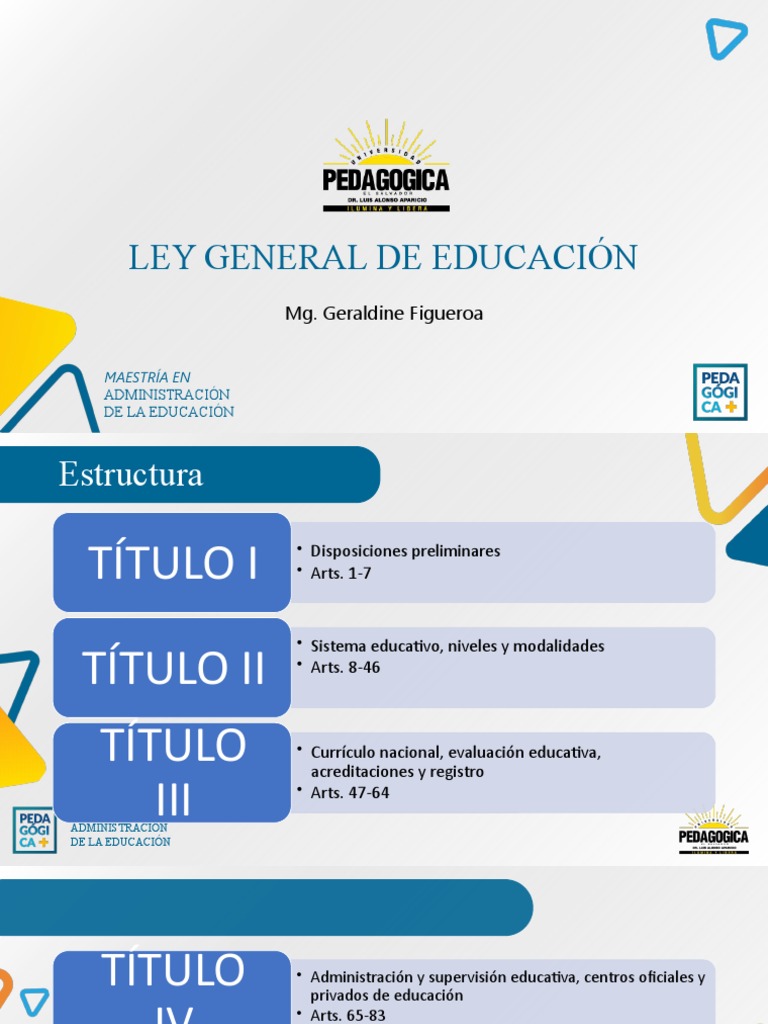 LEY GENERAL DE EDUCACIÓN Esquema | Descargar gratis PDF | La naturaleza ...