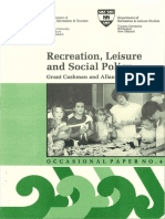 Recreation, Leisure and Social Policy in NZ