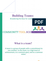 Building Teams:: Broadening The Base For Leadership