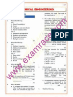 GATE Chemical Engineering 1991