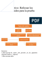 Reforzar contenidos para prueba sobre tipos de sujeto