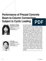 Performance of Precast Concrete Beam-to-Column Connections Subject To Cyclic Loading