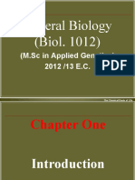 General Biology (Biol. 1012) : (M.SC in Applied Genetics) 2012 /13 E.C