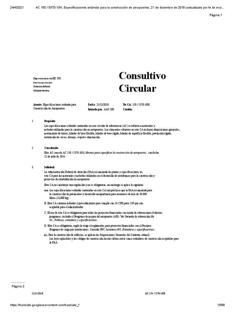 AC150-5370-10H, Especificaciones Estándar para La Construcción de ...