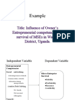 Influence of entrepreneurial competencies on MSE survival in Uganda