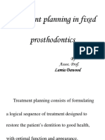 Treatment Planning in Fixed Prosthodontics: by Assoc. Prof. Lamia Dawood