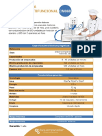 Máquina multifuncional CM06B para elaboración de 300-500 unidades por hora