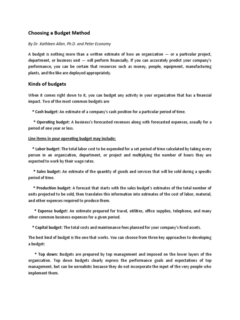 Effective Budgeting Strategies | PDF | Budget | Labour Economics