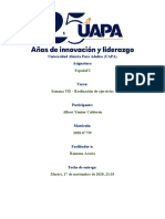 UAPA Español I Semana VII - Ejercicios sobre la oración y análisis de cuento