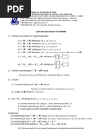 3ª Lista de Álgebra Linear A