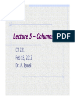 Lecture 5 - Columns: CT 221 Feb 18, 2012 Dr. A. Ismail
