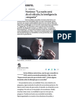 Gianni Vattimo_ “La razón está vinculada al cálculo; la inteligencia implica empatía” _ Perfil