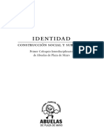 Identidad, Construcción Social y Subjetiva