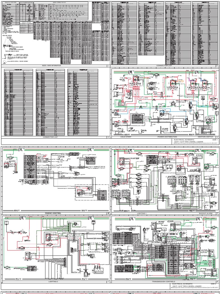 1021F, 1121F Tier 2 Wheel Loader Electrical Schematic | PDF ...