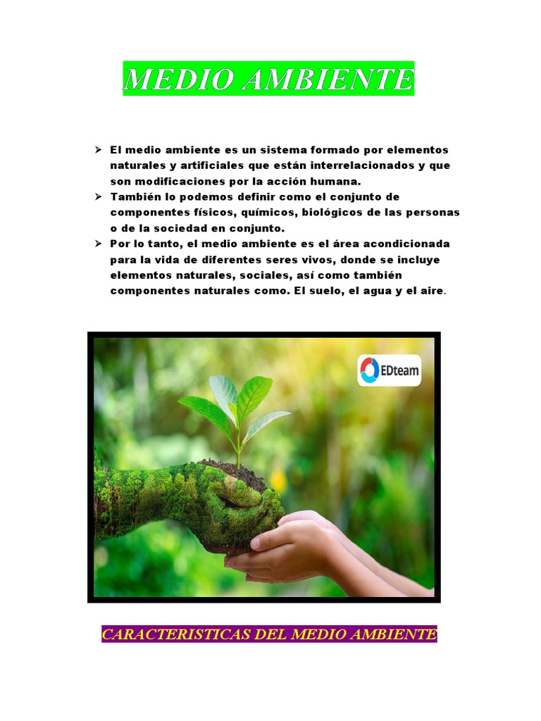 Cuidado y características del medio ambiente | PDF | Entorno natural ...