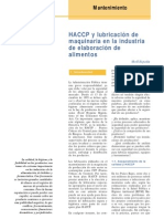 HACCP Y Lubricacion de Maquinas