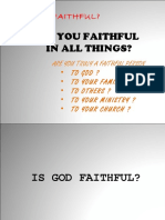 Are You Faithful in All Things?