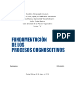 Desarrollo de Los Procesos Cognoscitivos Unidad I