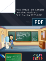 Aula Virtual de Lengua de Señas Mexicana Ciclo Escolar 2020-2021