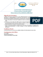 Licence D'Etudes Fondamentales Droit Privé Section Française (DPF) (Sous Réserve D'accréditation Définitive)