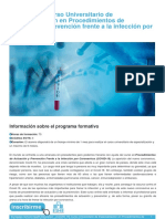 Dossier Curso Universitario de Especializacion en Procedimientos de Actuacion y Prevencion Frente A La Infeccion Por Coronavirus Covid 19