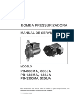 Bomba Pressurizadora - PB088 - PB135 - PBS250