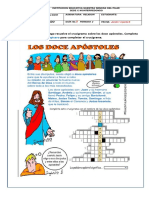 Crucigrama sobre los 12 apóstoles