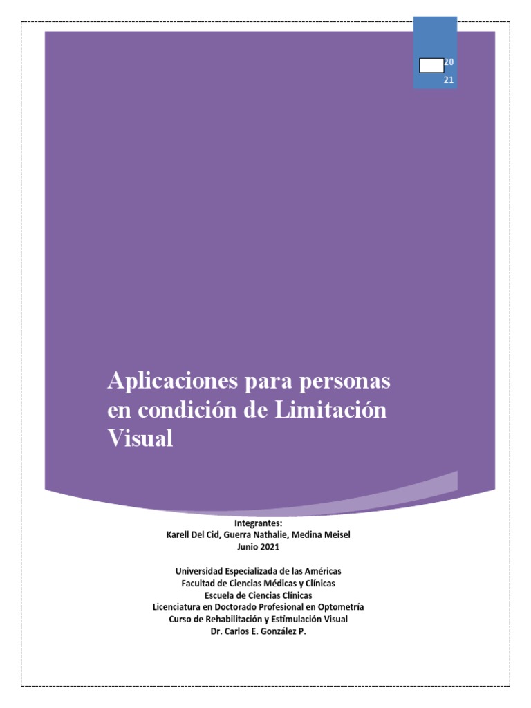 Aplicaciones para Limitación Visual | PDF | Código QR | Aplicación movil