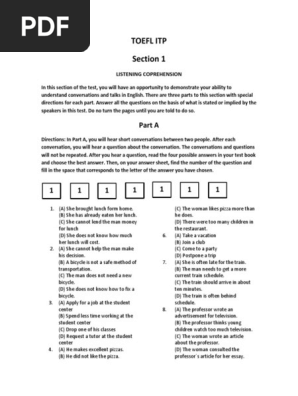 TOEFL Listening