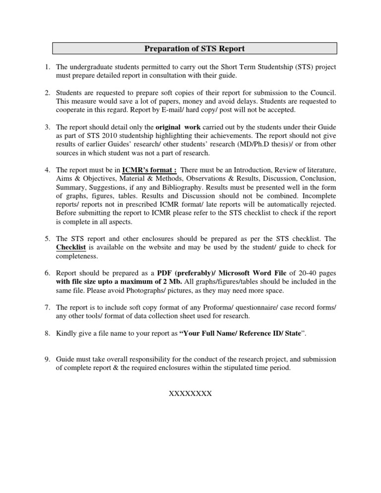 Preparation of STS Report | PDF | Business