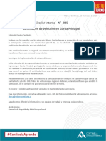 Circular Interna - Sanitización de Vehículos en Garita Principal