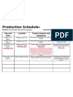 Production - Production Schedule.