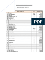 Daftar Harga Satuan Bahan: Pekerjaan: Pembangunan Masjid Al-Hidayah Lokasi: Desa Tawaeli, Palu Tahun Kegiatan: 2019