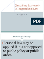 Theories Justifying Private International Law