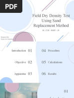 Field Dry Density Test Using Sand Replacement Method